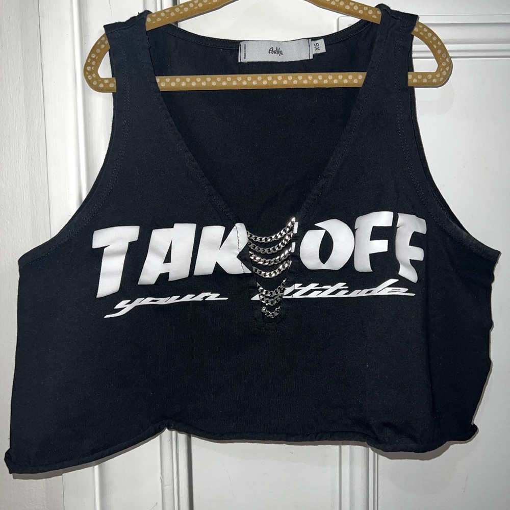 Worn once ADIKA top “take off your attitude”